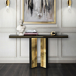 Консоль чёрная с позолоченной центральной частью Beyond Console варинант исполнения - 4 | Loft Concept в Орле