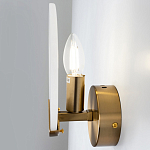 Бра с плафоном из камня в форме диска Ricci Stone Wall Lamp варинант исполнения - 4 | Loft Concept в Орле