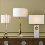 Настольная лампа с прозрачным корпусом и фактурным абажуром Charm and Luxury варинант исполнения - 3 | Loft Concept в Орле