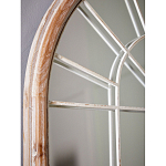 Зеркало-окно настенное в венецианском стиле с деревянной рамой бежевого цвета Venetian Smooth варинант исполнения - 7 | Loft Concept в Орле