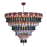 Люстра круглая с декором из разноцветных элементов в виде листьев Changing Seasons варинант исполнения - 3 | Loft Concept в Орле