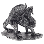 Декоративная статуэтка Дракон Dragon Black Silver Statuette варинант исполнения - 4 | Loft Concept в Орле