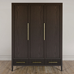 Большой Шкаф Primo Темный орех с 3 дверьми и 3 выдвижными ящиками варинант исполнения - 1 | Loft Concept в Орле