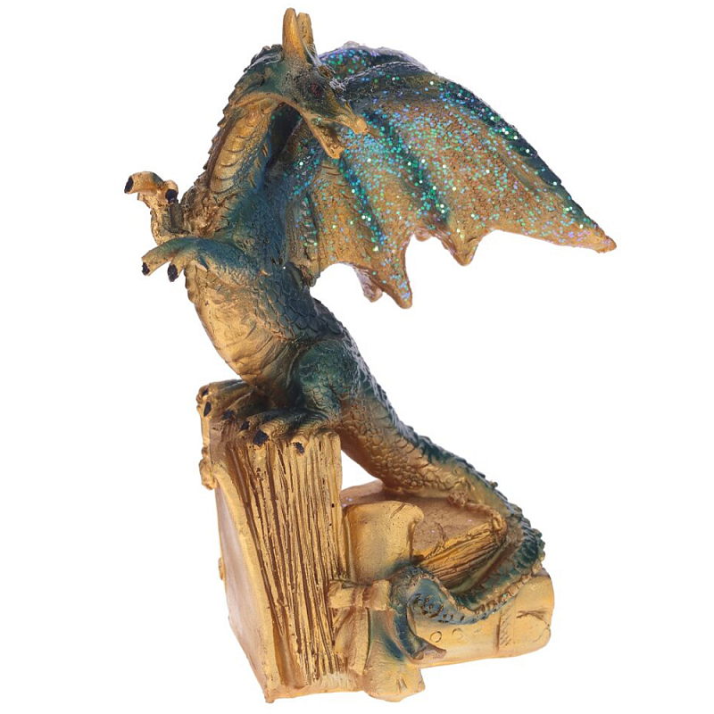 Декоративная статуэтка Дракон Multicolor Gold Dragon Treasure Keeper Statuette Золотой Мульти Декоративная статуэтка Дракон Multicolor Gold Dragon Treasure Keeper Statuette Золотой Мульти в Орле | Loft Concept