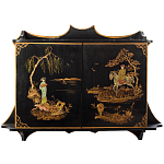 Винтажная полка в Китайском стиле c ручной росписью Chinese Shelf Black варинант исполнения - 1 | Loft Concept в Орле