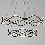 Люстра подвесная с волнообразным черным каркасом Black Tsunami варинант исполнения - 1 | Loft Concept в Орле