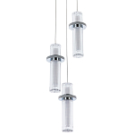 Подвесной светильник хром Trio Odile Acrylic Tube Hanging Lamp Chrome варинант исполнения - 1 | Loft Concept в Орле