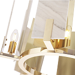 Люстра подвесная круглая с мраморными прямоугольными вставками и золотым основанием Диаметр 55 см Marble square Chandelier варинант исполнения - 3 | Loft Concept в Орле