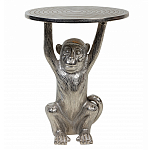 Столик с подстольем в виде обезьянки Bombay Nickel варинант исполнения - 2 | Loft Concept в Орле