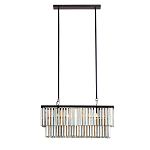 Люстра линейная прямоугольная с подвесками из натурального перламутра Nacre варинант исполнения - 1 | Loft Concept в Орле