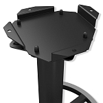 Барный стул вращающийся со спинкой и подлокотниками Douglas Rhombus Черный Велюр варинант исполнения - 6 | Loft Concept в Орле