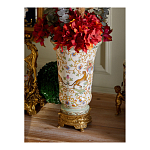 Ваза из фарфора на бронзовом основании Turquoise Blooming Garden варинант исполнения - 9 | Loft Concept в Орле