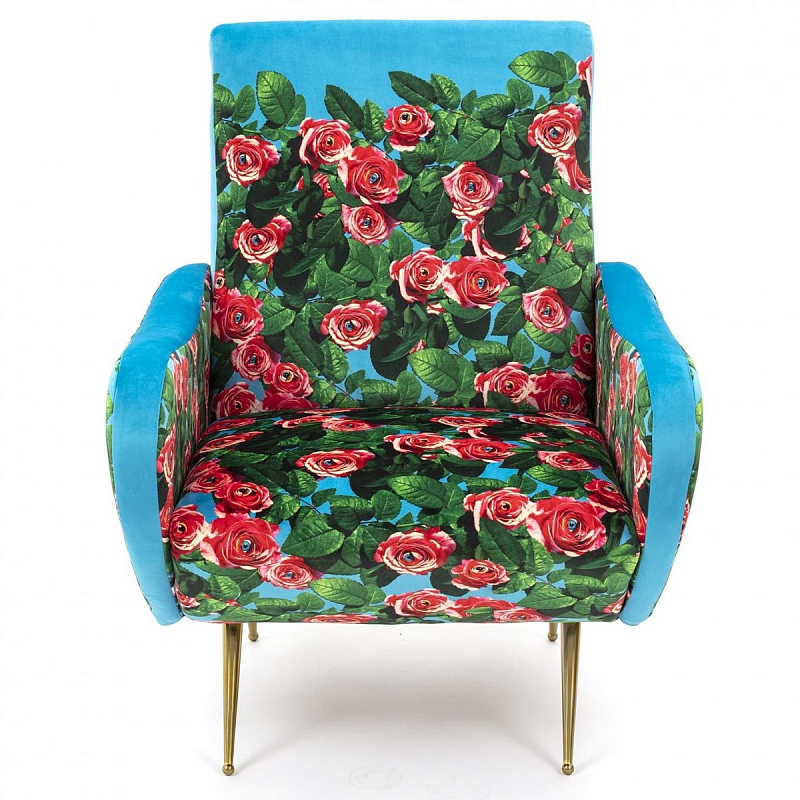 Кресло Seletti Armchair Roses Бирюзовый Красный Латунь Кресло Seletti Armchair Roses Бирюзовый Красный Латунь в Орле | Loft Concept