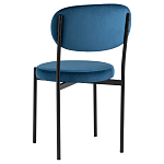 Стул с круглым сиденьем на металлическом основании ALFIE CHAIR Blue варинант исполнения - 4 | Loft Concept в Орле