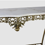 Консоль из бронзы с мраморной прямоугольной столешницей Bronze Console варинант исполнения - 2 | Loft Concept в Орле