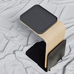 Stolik 90 поднос из массива дуба чёрного цвета варинант исполнения - 1 | Loft Concept в Орле