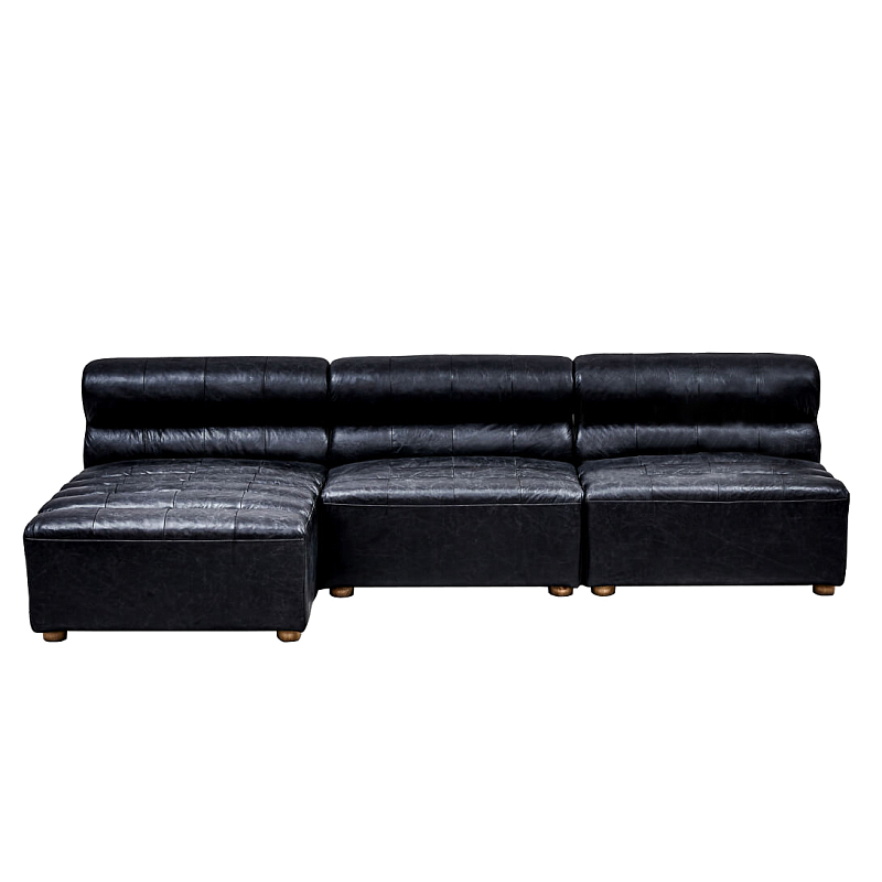 Диван Veronica Leather Sofa Черный Диван Veronica Leather Sofa Черный в Орле | Loft Concept