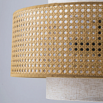 Подвесной светильник с декоративным поясом из плетеного бамбука Biuloggicu варинант исполнения - 7 | Loft Concept в Орле