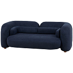 Дизайнерский двухместный диван с мягкими спинкой и подлокотниками синий Madelaine Sofa Blue варинант исполнения - 3 | Loft Concept в Орле