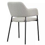Стул мягкий с подлокотниками Chair Gray Upholstery Boucle варинант исполнения - 3 | Loft Concept в Орле