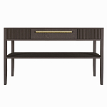 Дизайнерская Консоль с полкой и ящиком Primo Темный орех варинант исполнения - 8 | Loft Concept в Орле