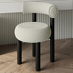 Стул с обивкой букле Pierres Grey Boucle Chair варинант исполнения - 2 | Loft Concept в Орле