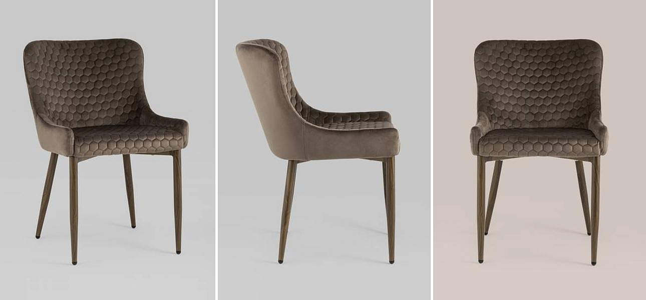 Стул Stitch Honey Chair Коричневый Велюр Стул Stitch Honey Chair Коричневый Велюр - Loft-Concept в Орле