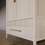 Шкаф платяной Primo с выдвижными ящиками шпон Черный дуб варинант исполнения - 5 | Loft Concept в Орле