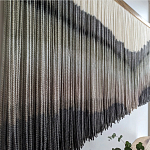 Пейзаж из нитей Макраме Wall decor Black and White Landscape варинант исполнения - 2 | Loft Concept в Орле