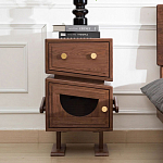 Тумбочка прикроватная с ящиком и дверцей Робот Robot Desk варинант исполнения - 1 | Loft Concept в Орле