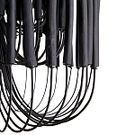 Люстра черная с несколькими ярусами деревянных палочек Bright Wooden Chandelier варинант исполнения - 6 | Loft Concept в Орле