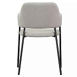 Стул мягкий с подлокотниками Chair Gray Upholstery Boucle варинант исполнения - 4 | Loft Concept в Орле