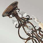 Люстра бронзового цвета с 4-мя лампами и подвесками из оптического стекла в классическом стиле Feiss варинант исполнения - 8 | Loft Concept в Орле