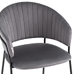 Стул в велюре серого цвета Horizon варинант исполнения - 6 | Loft Concept в Орле