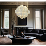 Люстра с овальными подвесками из натурального камня Spatial Composition варинант исполнения - 7 | Loft Concept в Орле