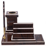 Настольный письменный набор из природного камня обсидиана с декором в виде орла Golden Eagle варинант исполнения - 5 | Loft Concept в Орле