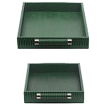 Комплект из двух прямоугольных подносов зеленого цвета Serpent варинант исполнения - 3 | Loft Concept в Орле