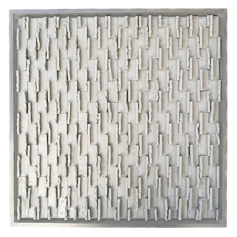 Объемное Панно в индустриальном стиле White City Белый бетон в Орле | Loft Concept 