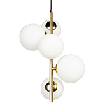 Подвесной светильник с 5-ю белыми шарообразными плафонами Bubble Chandelier варинант исполнения - 3 | Loft Concept в Орле