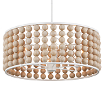 Люстра в форме цилиндра с вставками из деревянных бусин Wooden Beads варинант исполнения - 2 | Loft Concept в Орле