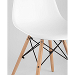 Пластиковый стул на ножках из массива бука Eames White  варинант исполнения - 2 | Loft Concept в Орле