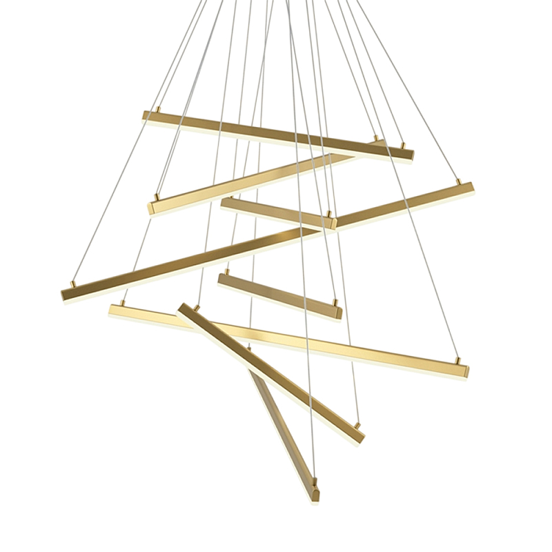 Люстра подвесная Line 2600-3500К 90Вт Золотой в Орле | Loft Concept 