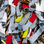 Ковер прямоугольный разноцветный из джинсовой одежды Zero Waste варинант исполнения - 3 | Loft Concept в Орле