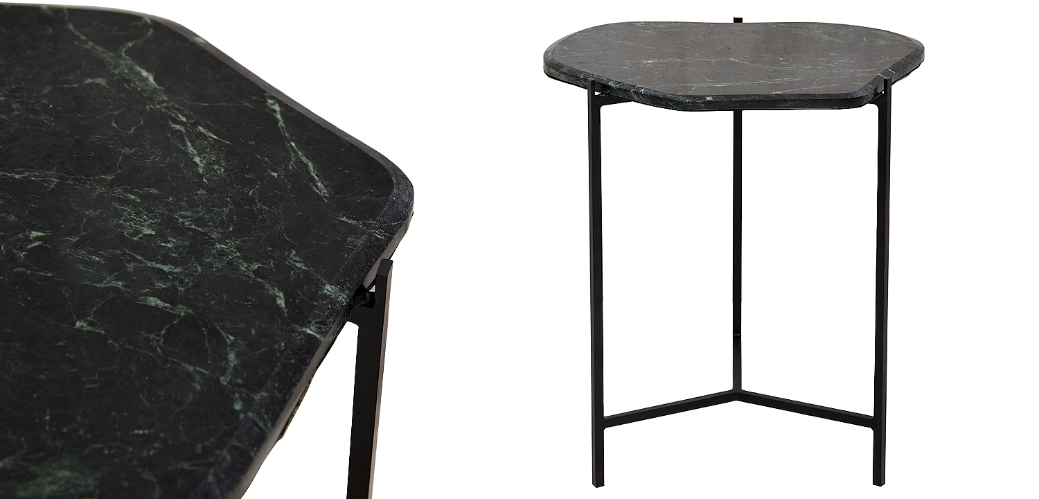 Приставной стол с каменной столешницей Tuan Side Table Приставной стол с каменной столешницей Tuan Side Table - Loft-Concept в Орле