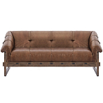 Трехместный диван Duncan винтажная коричневая кожа варинант исполнения - 1 | Loft Concept в Орле