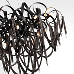 Люстра подвесная с объемной композицией из скрученных лент и металлических цепочек Atlantis Chain варинант исполнения - 5 | Loft Concept в Орле