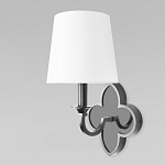 Бра с белым текстильным абажуром и фигурным основанием с зеркальной вставкой Vitorino варинант исполнения - 8 | Loft Concept в Орле