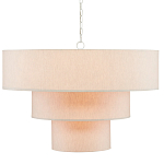 Люстра круглая трехъярусная с тканевыми абажурами Light Soft Glow варинант исполнения - 1 | Loft Concept в Орле