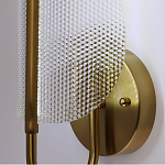 Бра с изогнутым рельефным плафоном Textured Glass варинант исполнения - 4 | Loft Concept в Орле