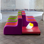 Дизайнерский кофейный стол на круглых ножках Poltronova T02 Pink Coffee Table варинант исполнения - 11 | Loft Concept в Орле